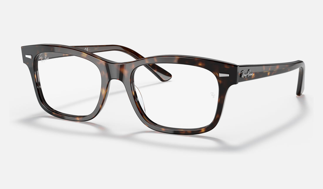 Ray-Ban Mr Burbank RX5383 — Havana — quarter view
