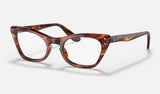 Ray-Ban Junior Miss Burbank RY9099V — Striped Havana — quarter view