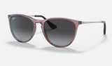 Ray-Ban Junior Junior Erika RJ9060S — Transparent Violet / Grey Gradient — quarter view