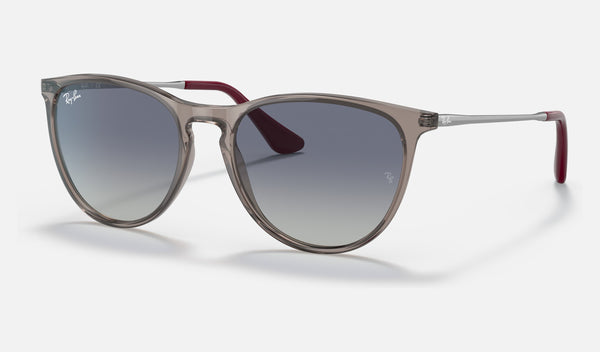 Ray-Ban Junior Junior Erika RJ9060S — Transparent Grey / Grey Gradient Blue — quarter view