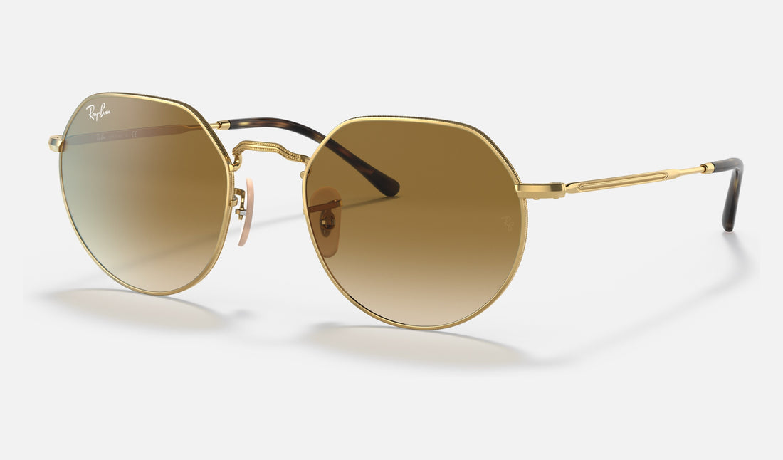 Ray-Ban Jack RB3565 — Arista Gold — quarter view