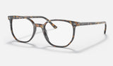 Ray-Ban Elliot RX5397 — Brown Grey Havana — quarter view
