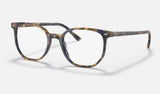 Ray-Ban Elliot RX5397 — Yellow & Blue Havana — quarter view