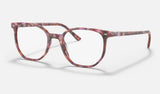Ray-Ban Elliot RX5397 — Brown & Violet Havana — quarter view