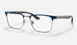 Ray-Ban RX8421 — Blue on Gunmetal — quarter view