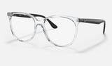 Ray-Ban RX4378V — Transparent — quarter view