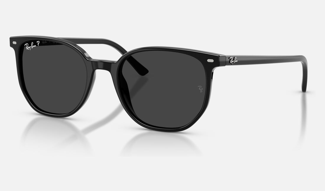 Ray-Ban Elliot RB2197 — Black / Black Polarized — quarter view