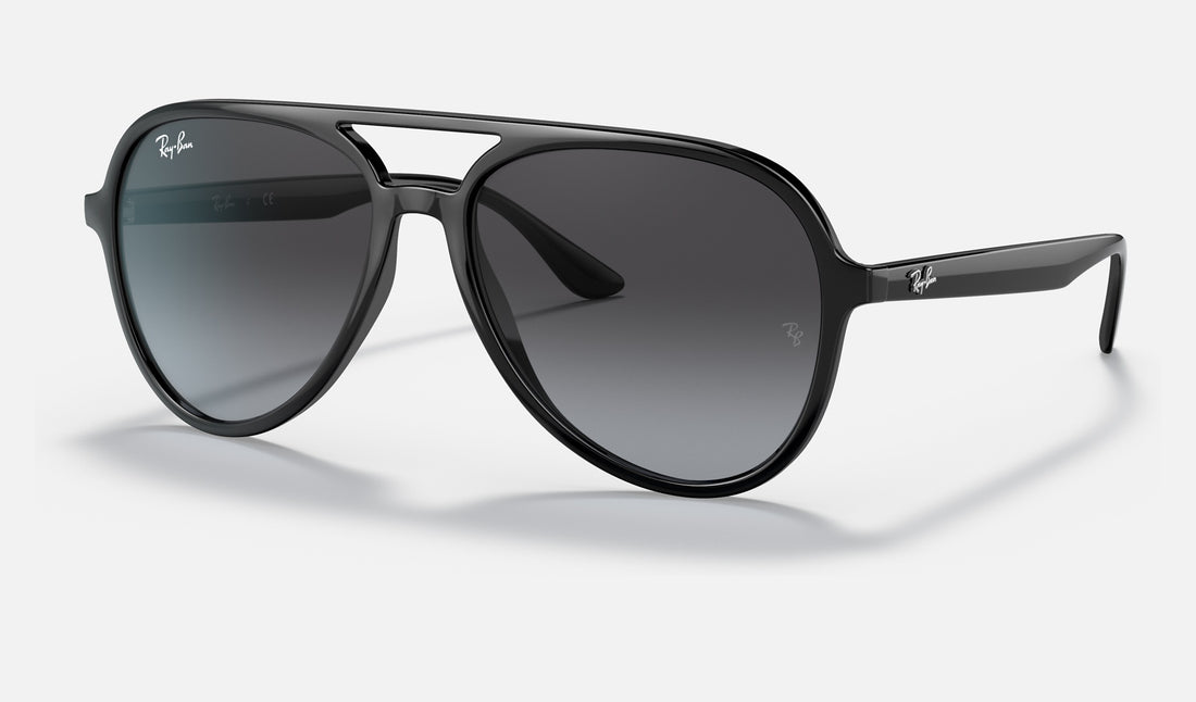 Ray-Ban RB4376 — Black / Grey Gradient — quarter view