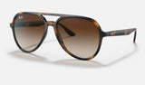 Ray-Ban RB4376 — Havana / Brown Gradient — quarter view