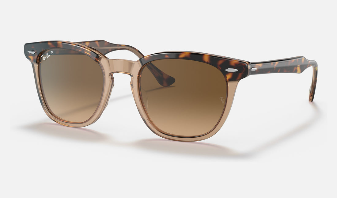 Ray-Ban Hawkeye RB2298 — Havana on Transparent Brown Polarized — quarter view