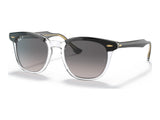 Ray-Ban Hawkeye RB2298 — Black on Transparent Polarized — quarter view