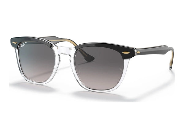Ray-Ban Hawkeye RB2298 — Black on Transparent Polarized — quarter view