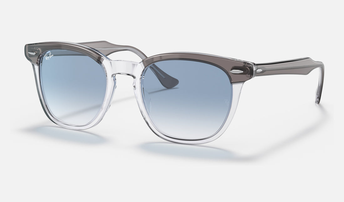 Ray-Ban Hawkeye RB2298 — Grey on Transparent — quarter view