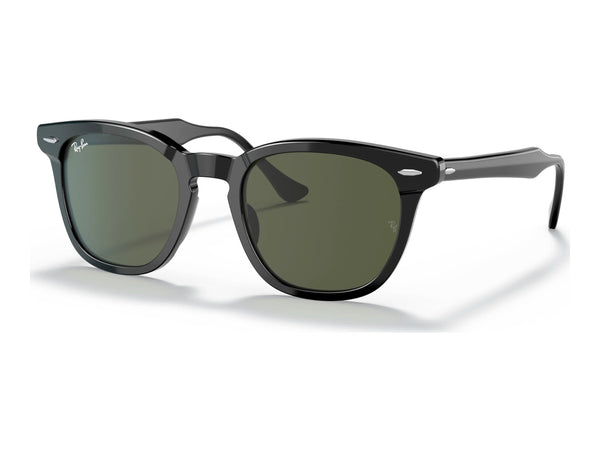 Ray-Ban Hawkeye RB2298 — Black / Green — quarter view