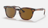 Ray-Ban Hawkeye RB2298 — Striped Havana / Brown — quarter view