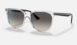 Ray-Ban RB4378 — Transparent / Grey Gradient — quarter view