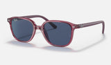 Ray-Ban Junior Junior Leonard RJ9093S — Transparent Pink / Dark Blue — quarter view