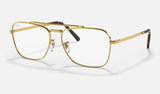 Ray-Ban New Caravan RX3636V — Gold — quarter view
