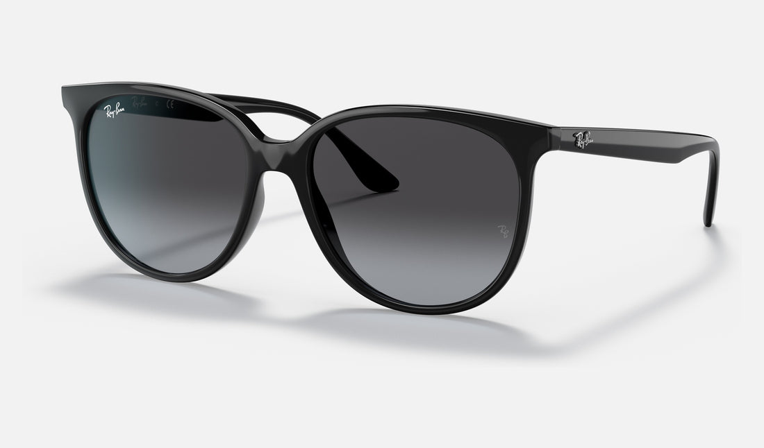Ray-Ban RB4378F — Black / Grey Gradient — quarter view