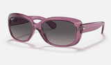 Ray-Ban Jackie Ohh RB4101 — Transparent Violet / Grey Gradient Polarized — quarter view