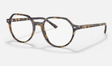 Ray-Ban Thalia RX5395 — Yellow & Blue Havana — quarter view