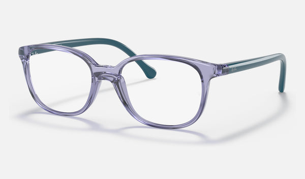 Ray-Ban Junior RY1900 — Transparent Violet — quarter view