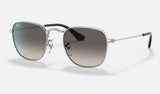 Ray-Ban Junior Junior Frank RJ9557S — Silver / Grey Gradient — quarter view