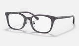 Ray-Ban RX5407D — Transparent Dark Grey — quarter view