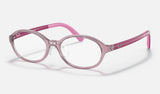 Ray-Ban Junior RY1616D — Transparent Pink — quarter view