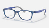 Ray-Ban Junior RY1617D — Transparent Blue — quarter view