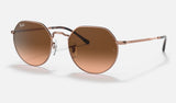 Ray-Ban Jack RB3565 — Copper / Pink/brown — quarter view