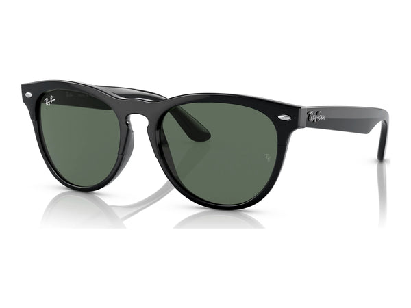 Ray-Ban Iris RB4471 — Black / Dark Green — quarter view