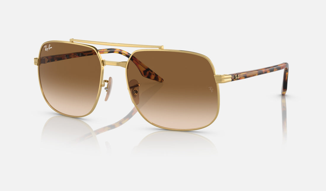 Ray-Ban RB3699 — Arista Gold / Brown — quarter view