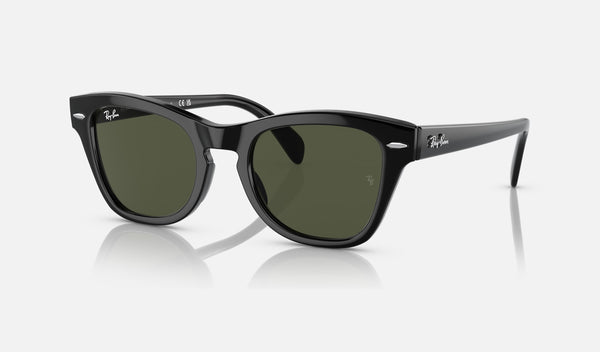 Ray-Ban RB0707S — Black / Green — quarter view