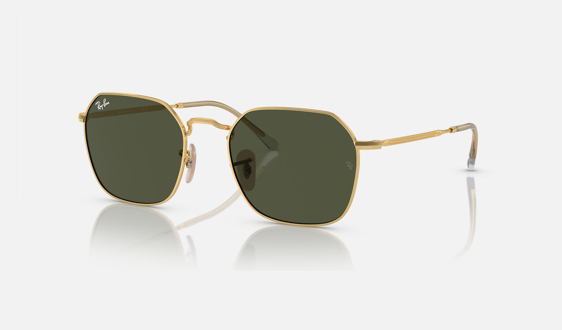 Ray-Ban Jim RB3694 — Arista Gold / Green — quarter view