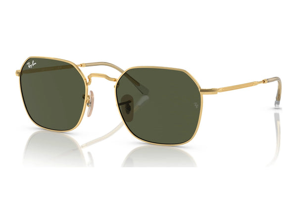 Ray-Ban Jim RB3694 — Arista Gold / Green — quarter view