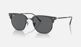 Ray-Ban New Clubmaster RB4416 — Grey on Black / Dark Grey — quarter view