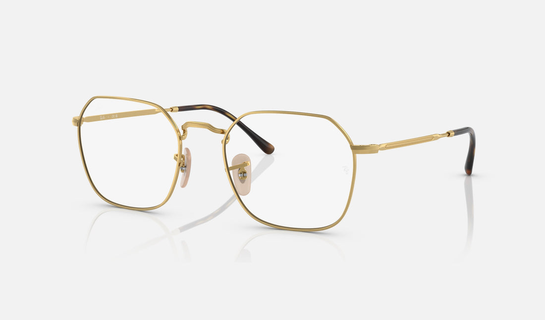 Ray-Ban Jim RX3694V — Arista Gold — quarter view