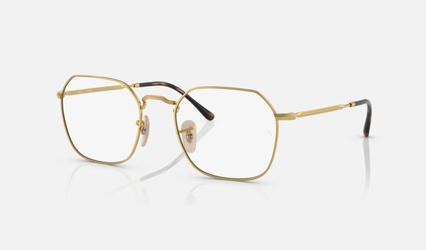 Ray-Ban Jim RX3694V — Arista Gold — quarter view