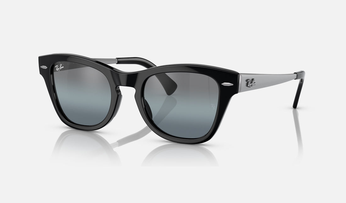 Ray-Ban RB0707SM — Black / Blue Vintage — quarter view