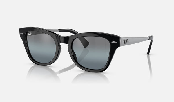 Ray-Ban RB0707SM — Black / Blue Vintage — quarter view