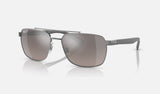 Ray-Ban RB3701 — Gunmetal / Grey Polarized+ — quarter view