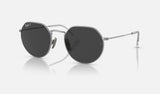 Ray-Ban RB8165 — Silver / Black Polarized — quarter view