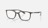 Ray-Ban RX7208 — Brown — quarter view