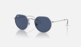 Ray-Ban Junior Junior Jack RJ9565S — Silver / Dark Blue — quarter view