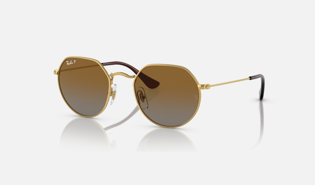 Ray-Ban Junior Junior Jack RJ9565S — Arista Gold / Brown Polarized — quarter view