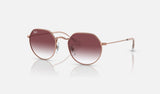 Ray-Ban Junior Junior Jack RJ9565S — Rose Gold / Gradient Dark Violet — quarter view