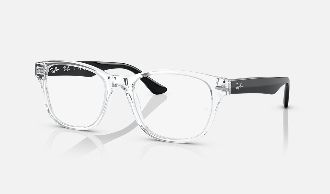 Ray-Ban RX5414 — Transparent — quarter view