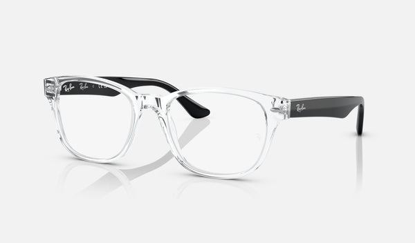 Ray-Ban RX5414 — Transparent — quarter view