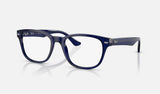 Ray-Ban RX5414 — Transparent Blue — quarter view